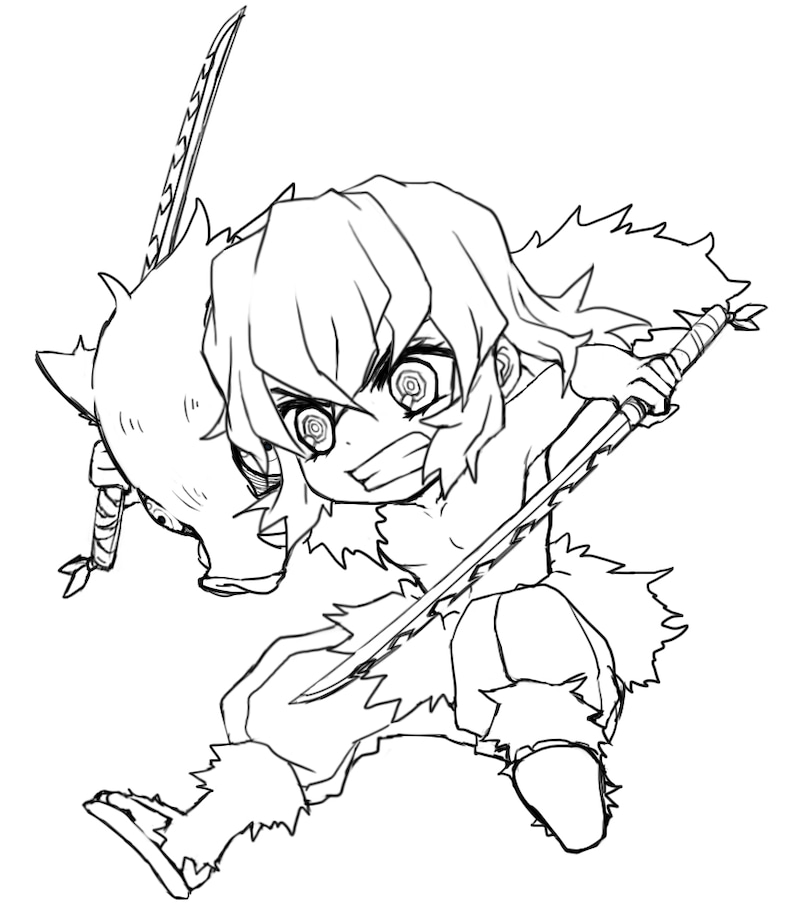 鬼滅の刃 塗り絵 無料