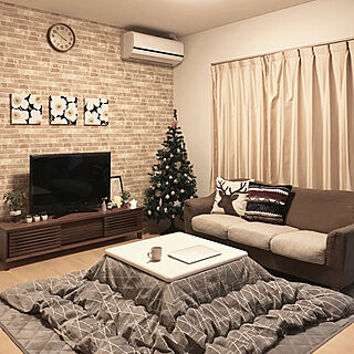 レンガ リビング