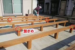 ウッドデッキ 作り方