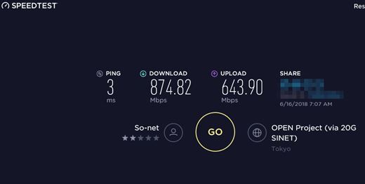 インターネット回線速度計測